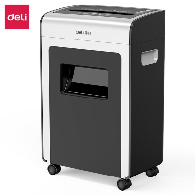 得力9913碎纸机办公室专用 全自动电动碎纸 家用大容量小型文件粉碎机 6张 5分钟 4级保密 15L容量