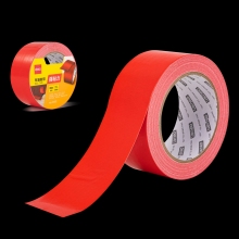 得力(deli)强力布基胶带 高粘性耐磨防水胶带 48mm*20m*230μm 地毯固定管道修补密封 红色5卷 52002